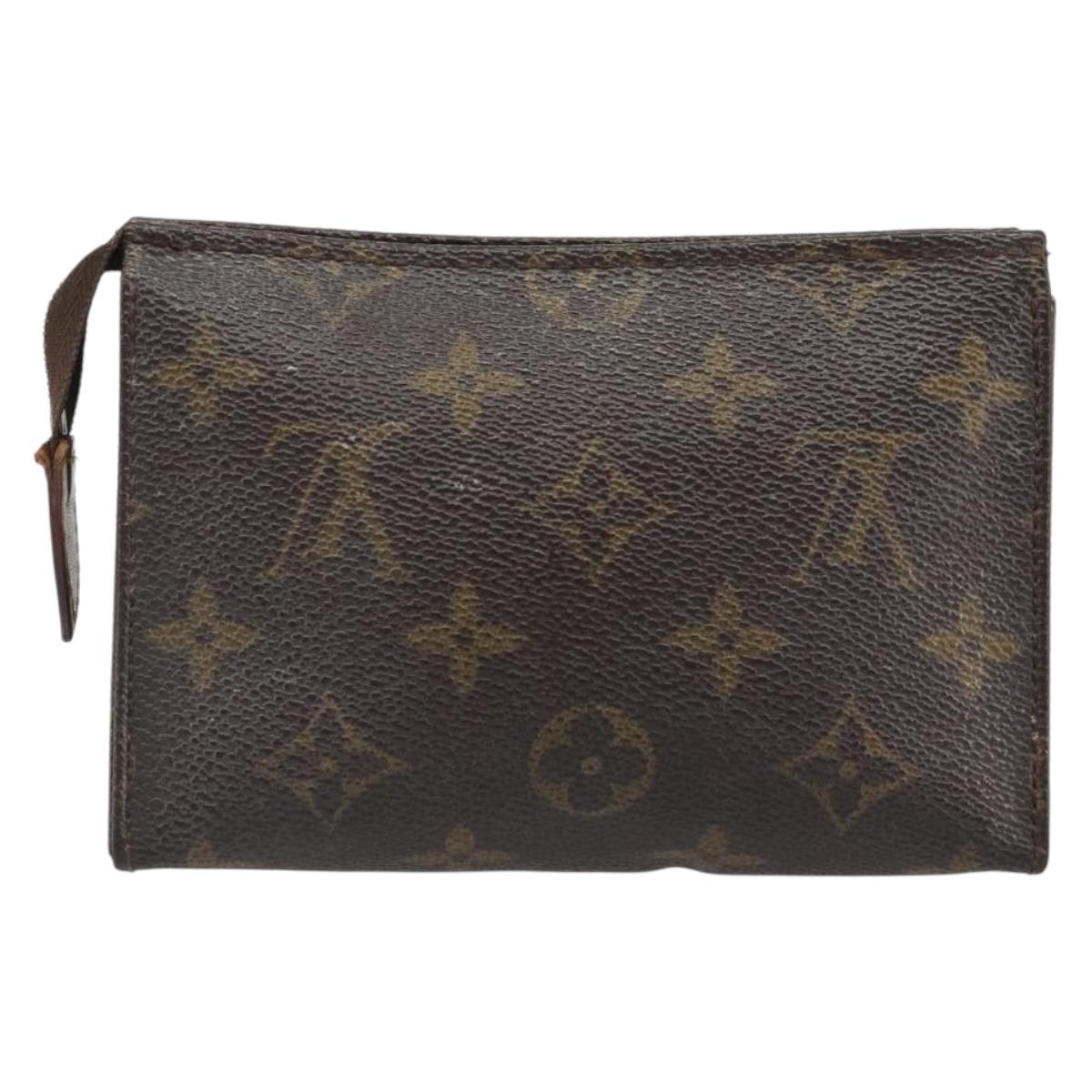 LOUIS VUITTON Monogram Poche Toilette 15 Pouch M47546 LV Auth mr2625