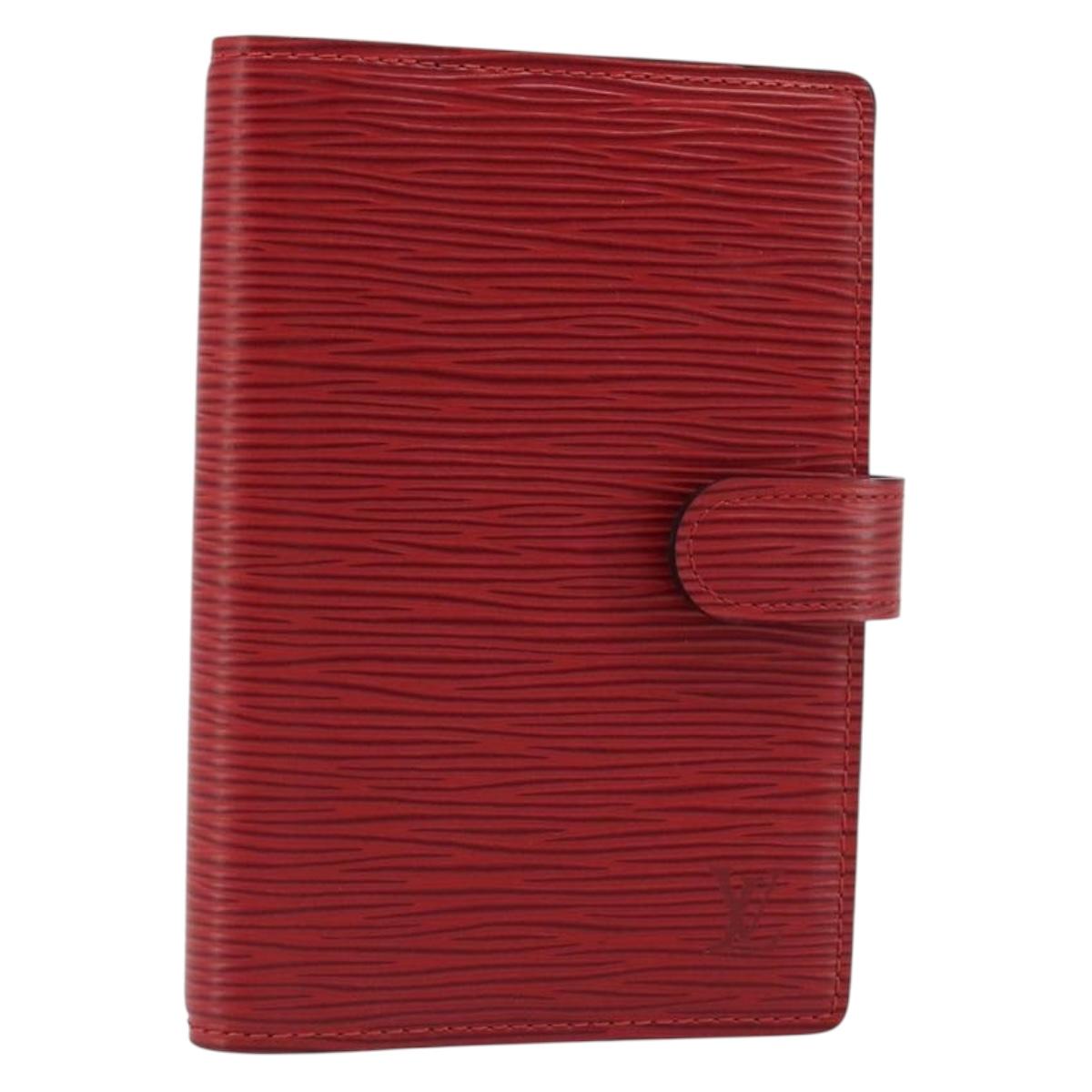 LOUIS VUITTON Epi Agenda PM Day Planner Cover Red R20057 LV Auth mr2626