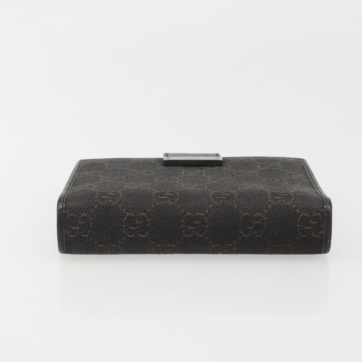 GUCCI GG Canvas Day Planner Cover Brown Silver Auth mr2627A