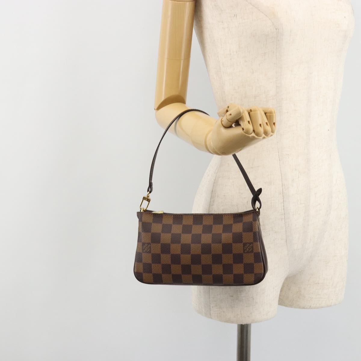 LOUIS VUITTON Damier Ebene Navona Accessory Pouch N51983 LV Auth mr2628V