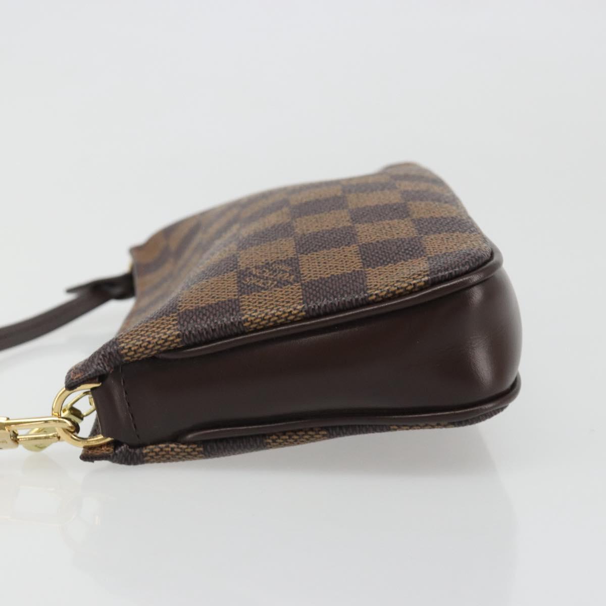 LOUIS VUITTON Damier Ebene Navona Accessory Pouch N51983 LV Auth mr2628V