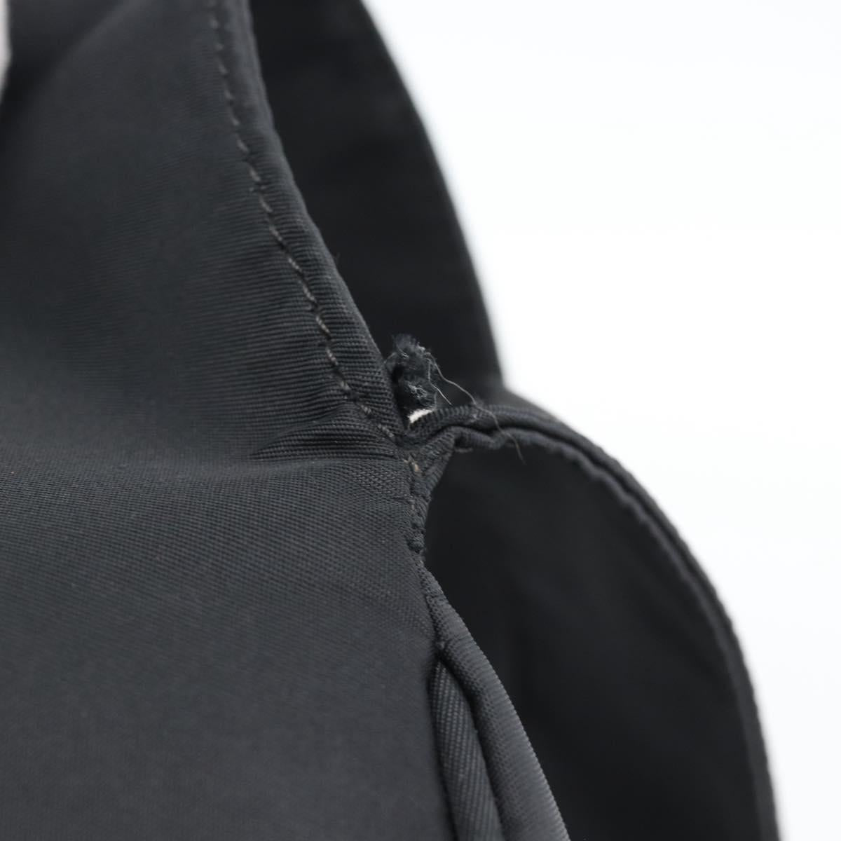 FENDI Shoulder Bag Nylon Black Silver Auth mr2630