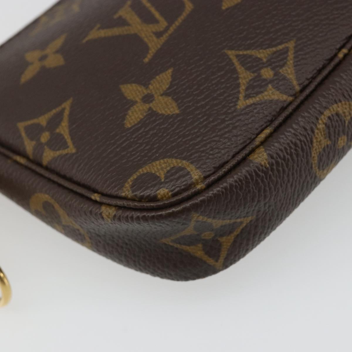 LOUIS VUITTON Monogram Mini Pochette Accessoires Pouch N41667 LV Auth mr2632