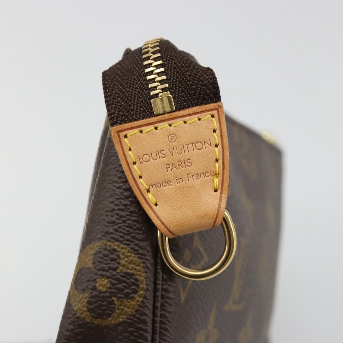 LOUIS VUITTON Monogram Mini Pochette Accessoires Pouch N41667 LV Auth mr2632