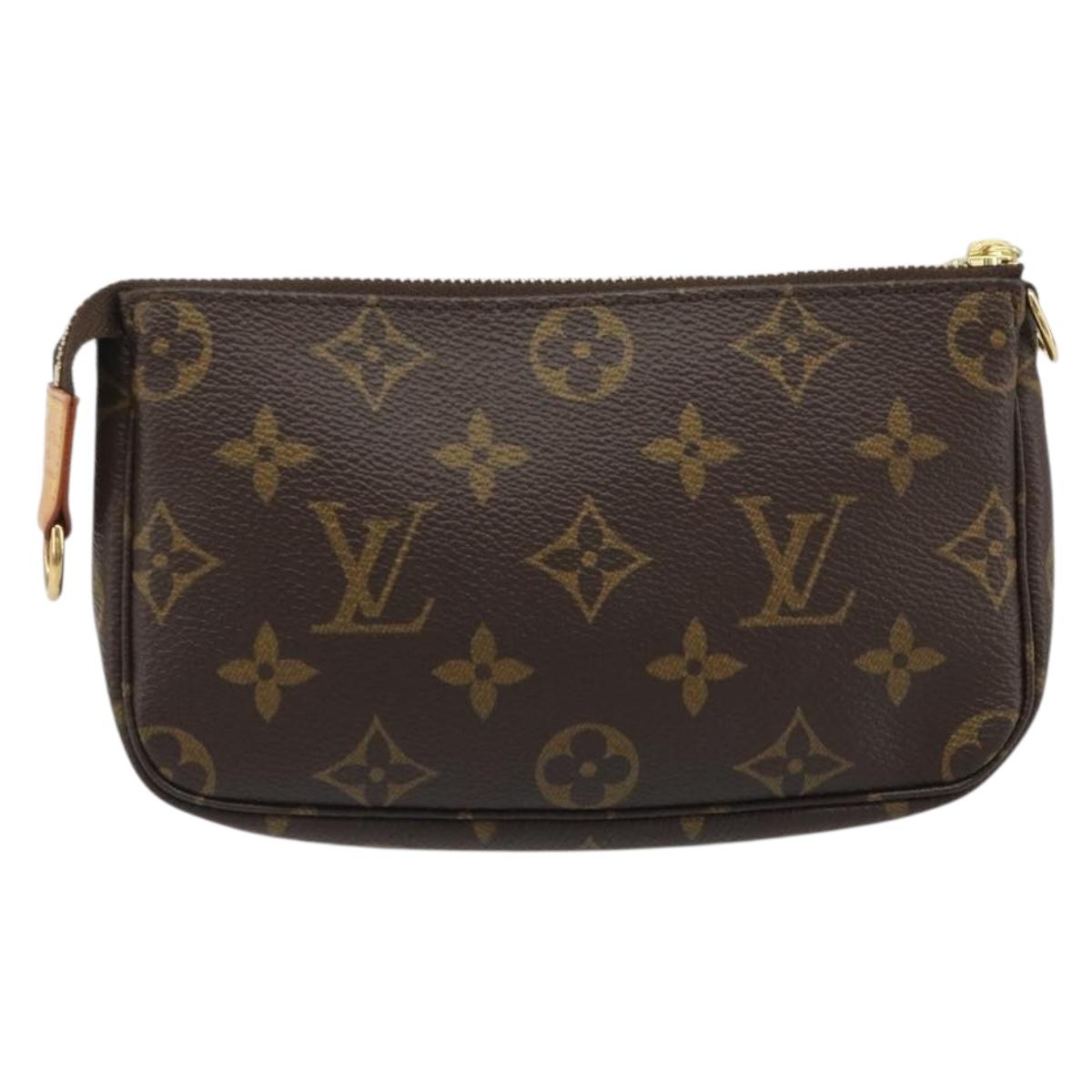 LOUIS VUITTON Monogram Mini Pochette Accessoires Pouch N41667 LV Auth mr2632