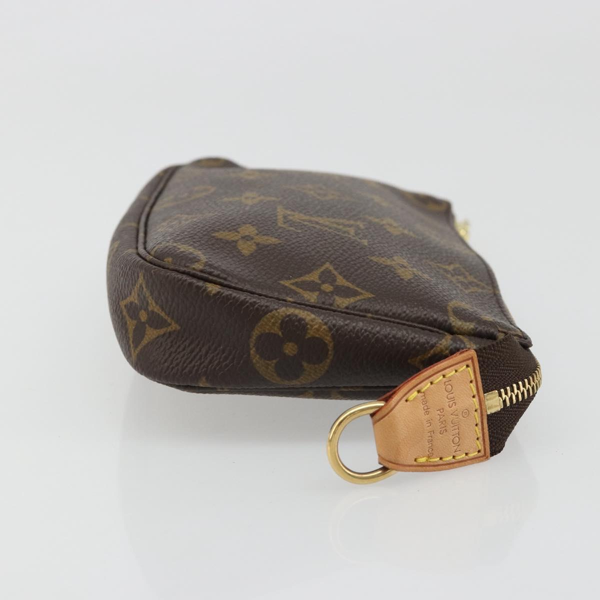 LOUIS VUITTON Monogram Mini Pochette Accessoires Pouch N41667 LV Auth mr2632