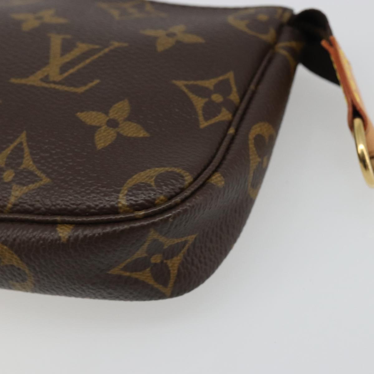 LOUIS VUITTON Monogram Mini Pochette Accessoires Pouch N41667 LV Auth mr2632
