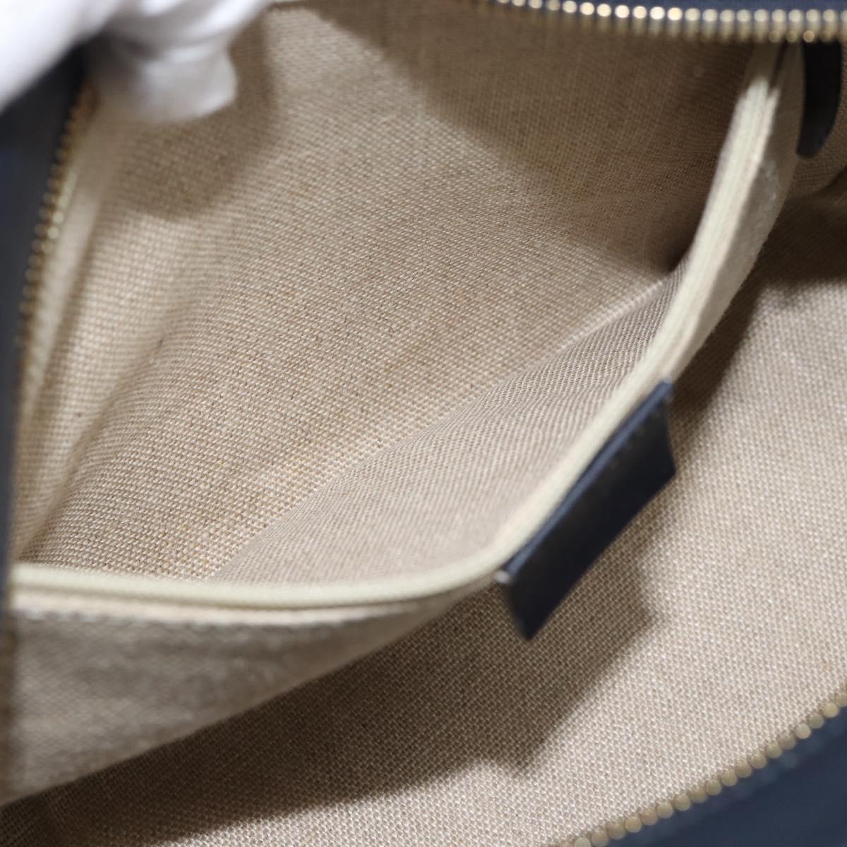 GUCCI Micro GG Canvas Guccissima Bag Leather 2way Navy Gold 510286 Auth mr2634A