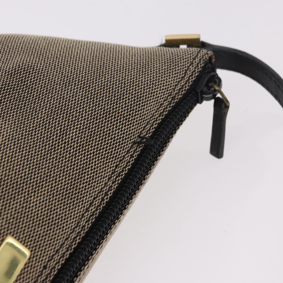 GUCCI Hand Bag Canvas Khaki Gold 07198 Auth mr2638