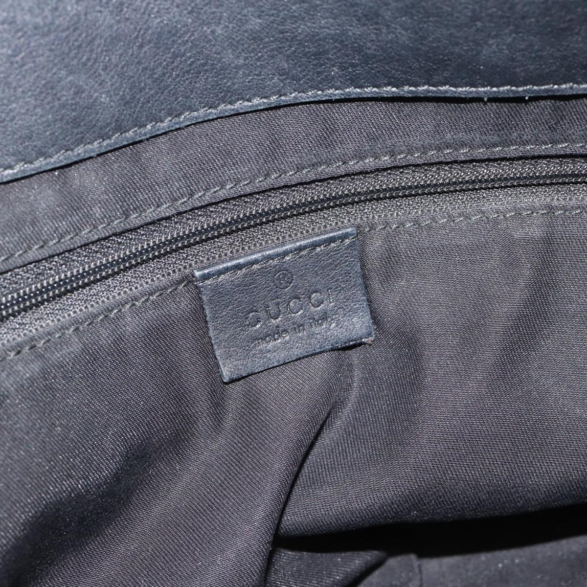 GUCCI GG Canvas Hand Bag Black Gold 189831 Auth mr2645