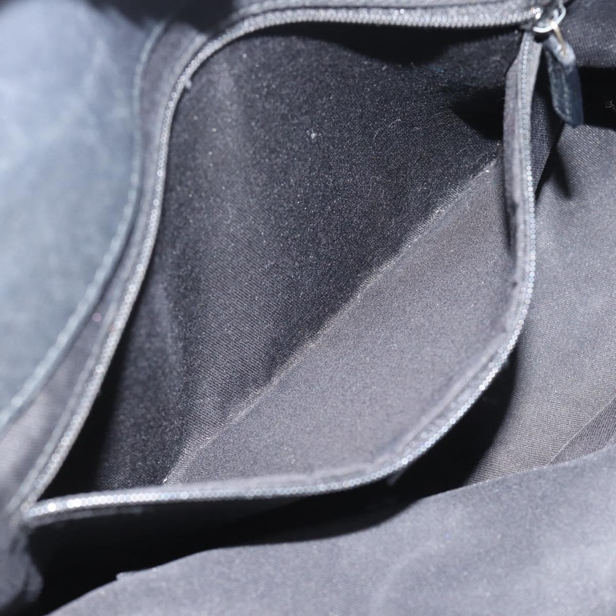 GUCCI GG Canvas Hand Bag Black Gold 189831 Auth mr2645