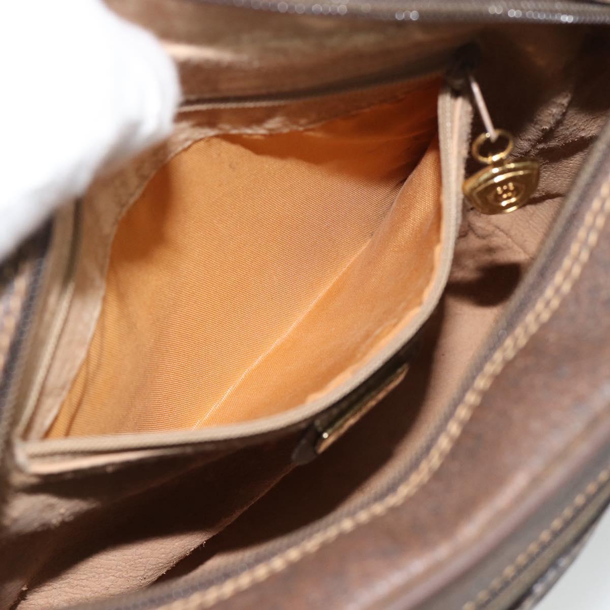 GUCCI GG Supreme Web Sherry Line Bag PVC Beige Gold 00 156 0852 Auth mr2646