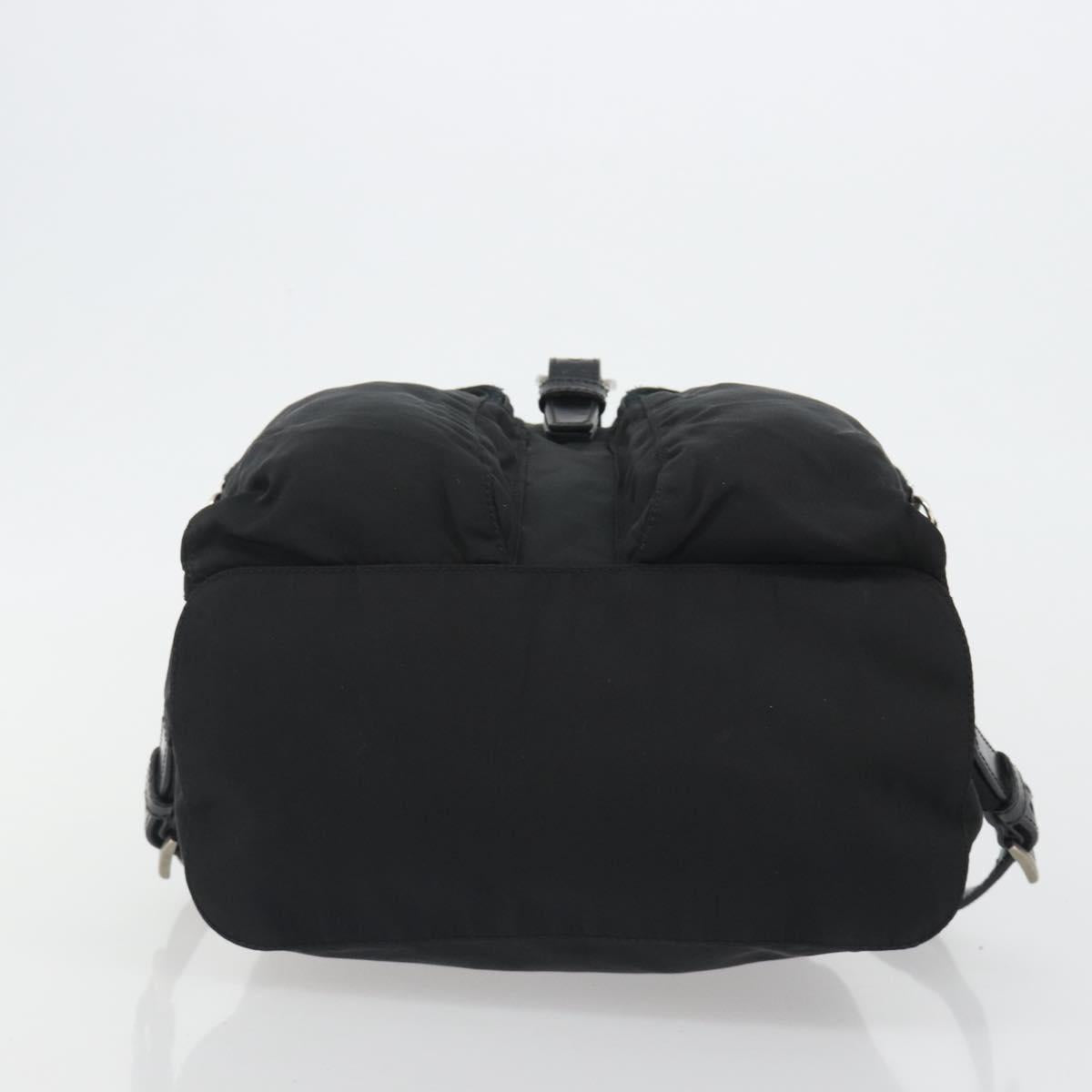 PRADA Backpack Nylon Black Silver Auth mr2651
