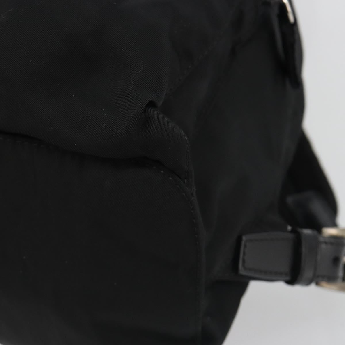 PRADA Backpack Nylon Black Silver Auth mr2651
