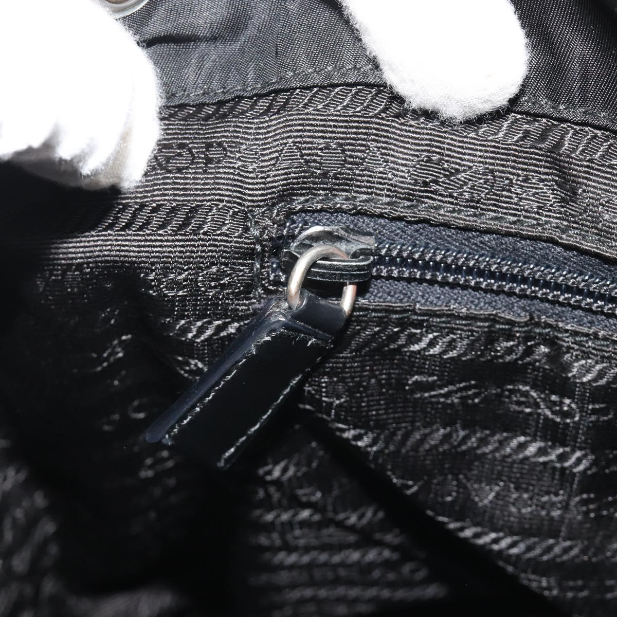 PRADA Backpack Nylon Black Silver Auth mr2651