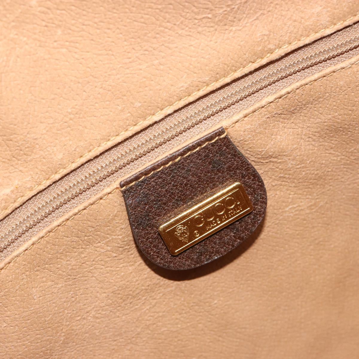 GUCCI GG Supreme Web Sherry Line Bag PVC Beige Gold 002 40 0168 Auth mr2654