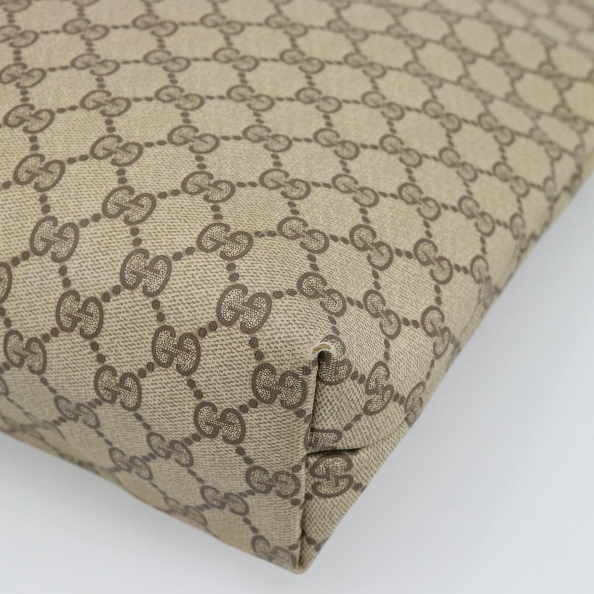 GUCCI GG Supreme Web Sherry Line Tote Bag PVC Beige Gold 40 02 003 Auth mr2657