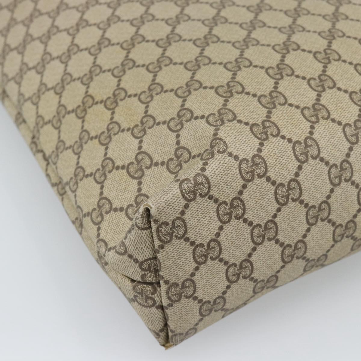 GUCCI GG Supreme Web Sherry Line Tote Bag PVC Beige Gold 40 02 003 Auth mr2657