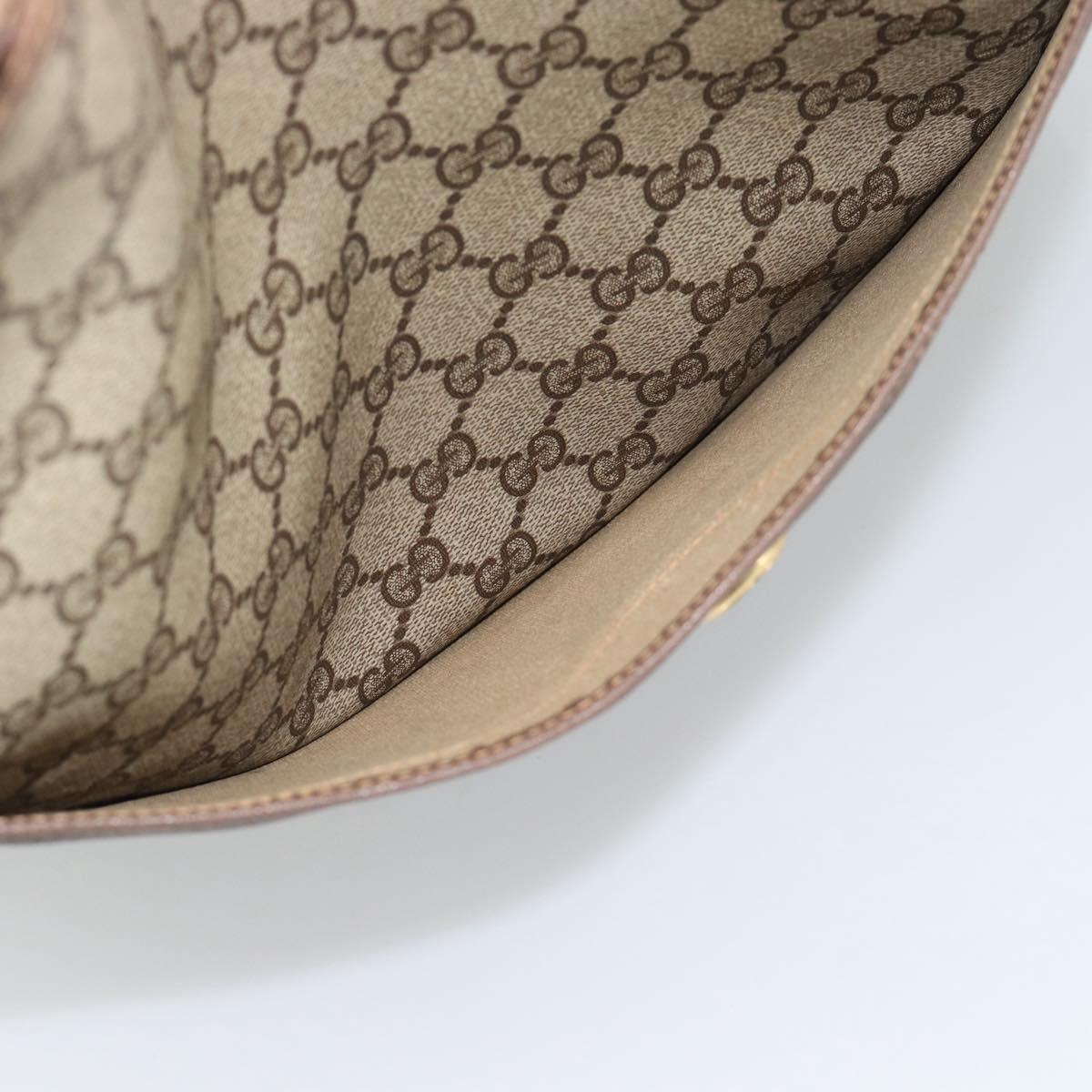 GUCCI GG Supreme Web Sherry Line Tote Bag PVC Beige Gold 40 02 003 Auth mr2657