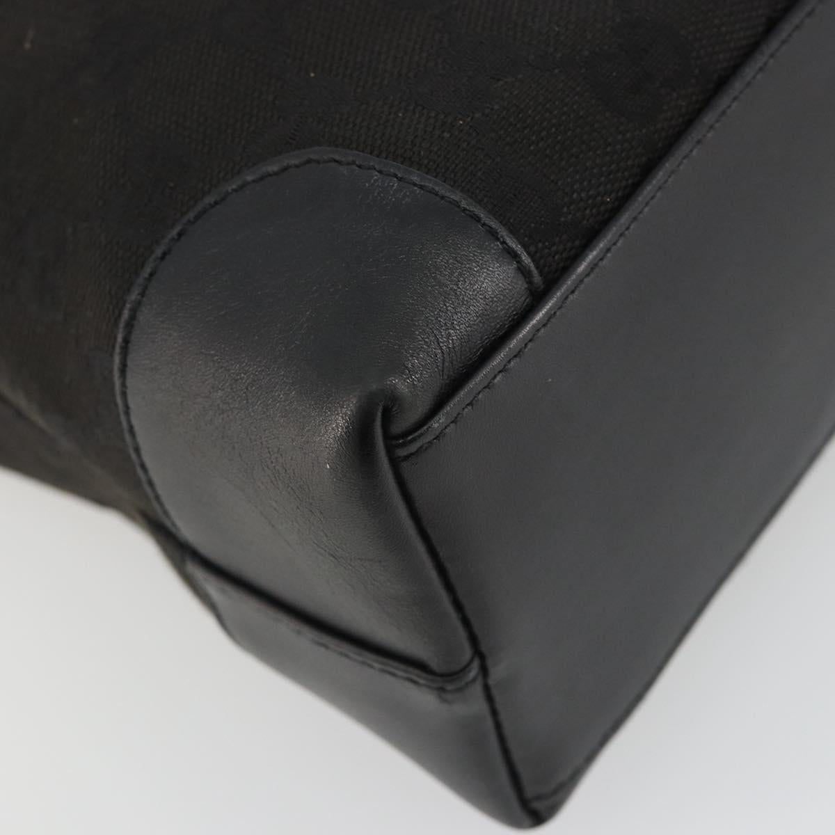 GUCCI GG Canvas Tote Bag Black Silver 002 1119 Auth mr2660