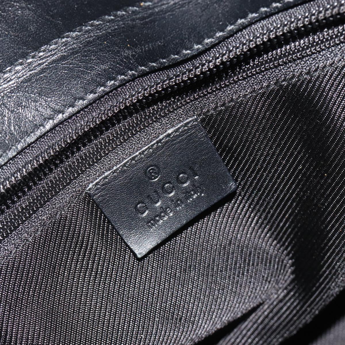 GUCCI GG Canvas Tote Bag Black Silver 002 1119 Auth mr2660