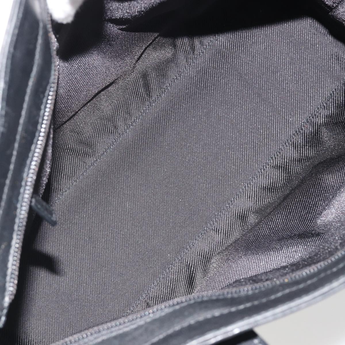 GUCCI GG Canvas Tote Bag Black Silver 002 1119 Auth mr2660