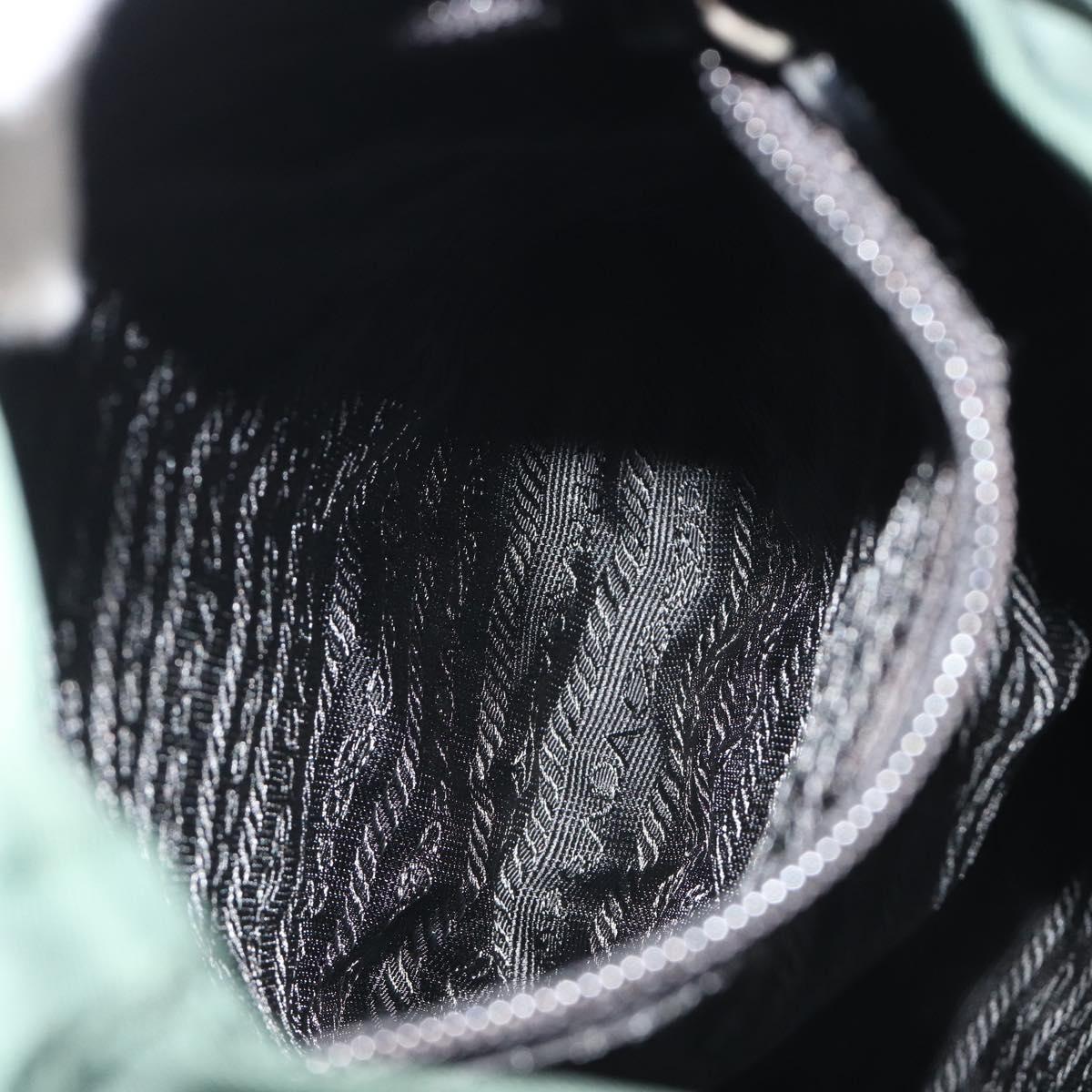 PRADA Backpack Nylon Green Silver Auth mr2668