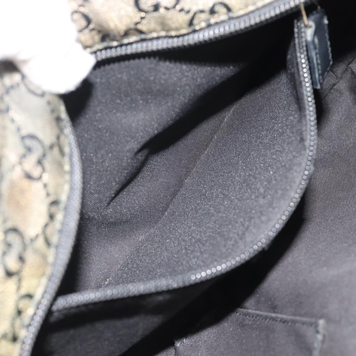 GUCCI GG Crystal Shoulder Bag Coated Canvas Gold 189749 Auth mr2671