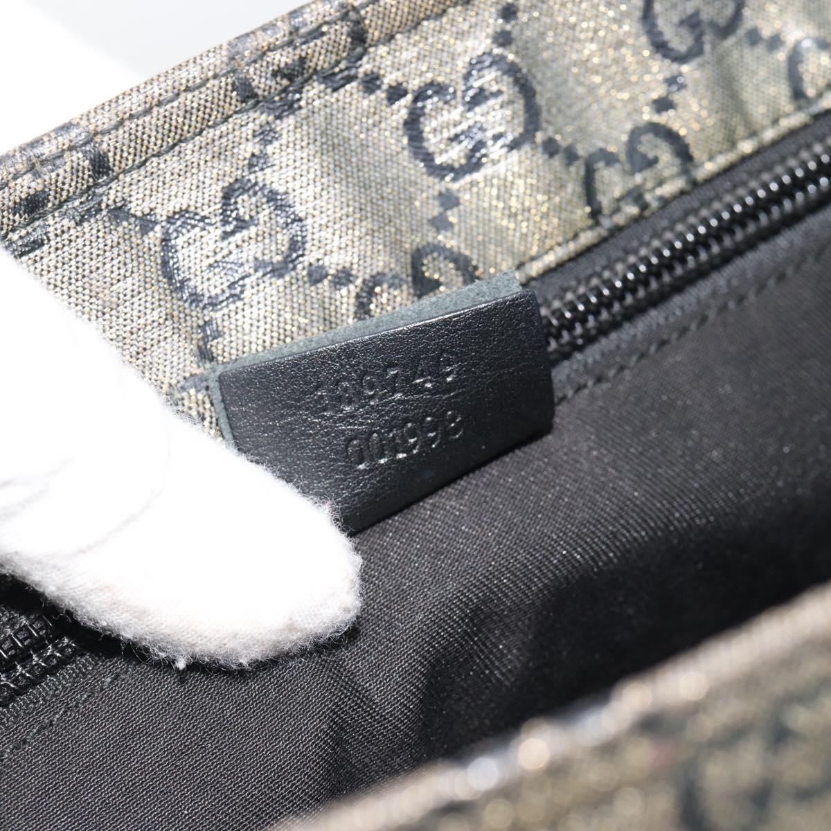GUCCI GG Crystal Shoulder Bag Coated Canvas Gold 189749 Auth mr2671
