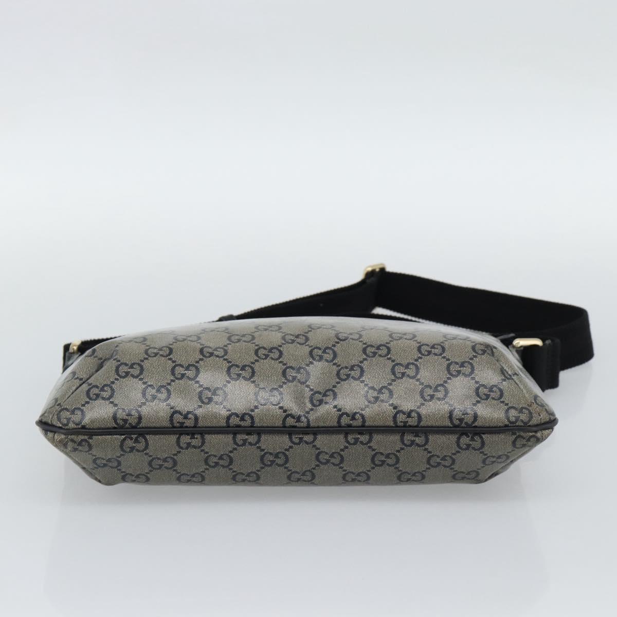 GUCCI GG Crystal Shoulder Bag Coated Canvas Gold 189749 Auth mr2671