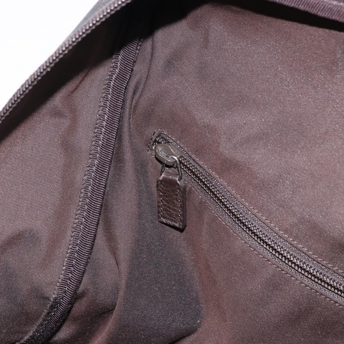 GUCCI GG Canvas Boston Bag 2way Brown Silver 196356 Auth mr2672