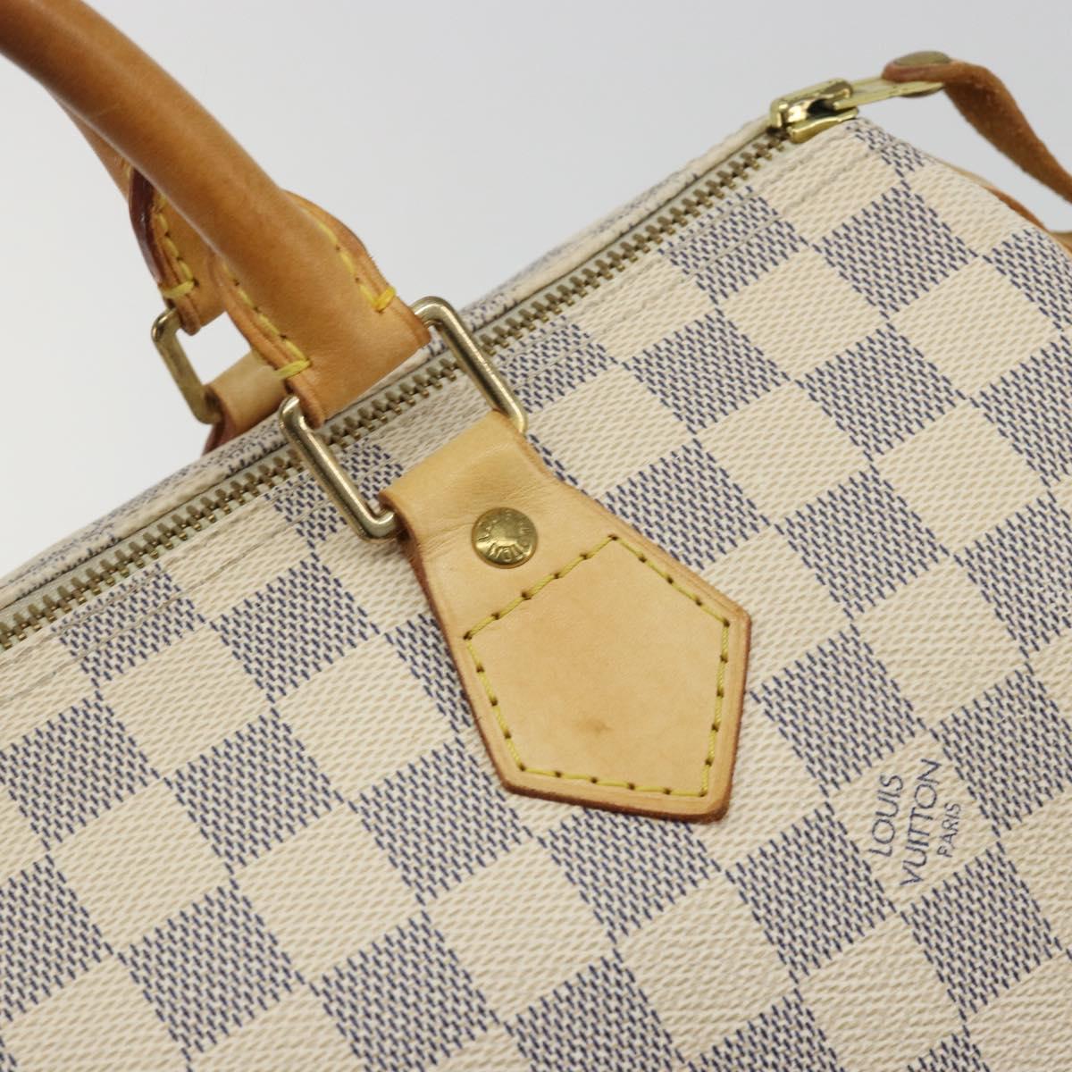 LOUIS VUITTON Damier Azur Speedy 30 Hand Bag N41533 LV Auth mr2674A