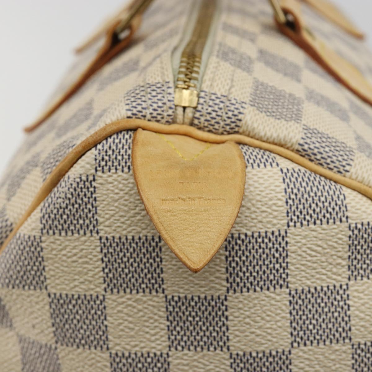 LOUIS VUITTON Damier Azur Speedy 30 Hand Bag N41533 LV Auth mr2674A
