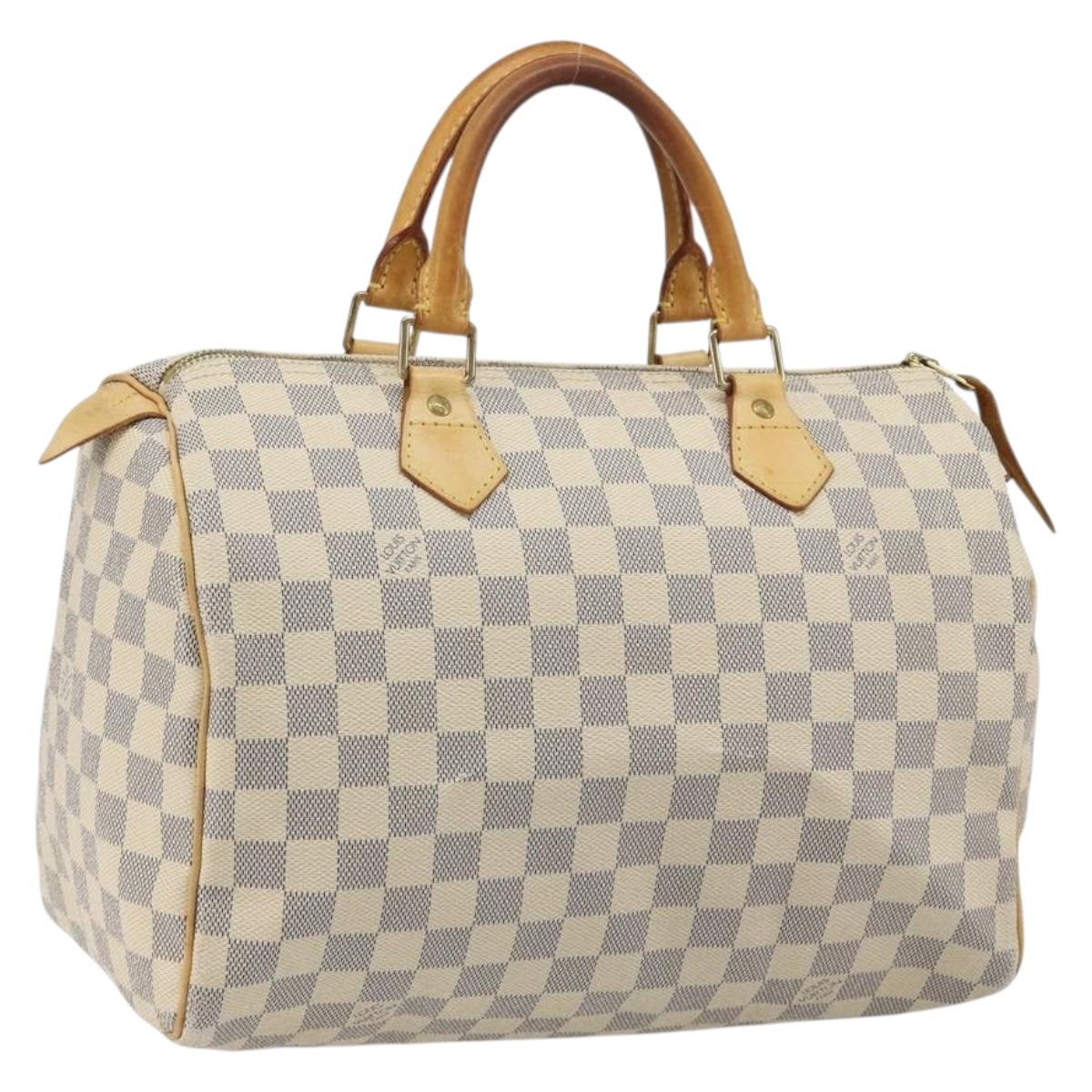 LOUIS VUITTON Damier Azur Speedy 30 Hand Bag N41533 LV Auth mr2674A