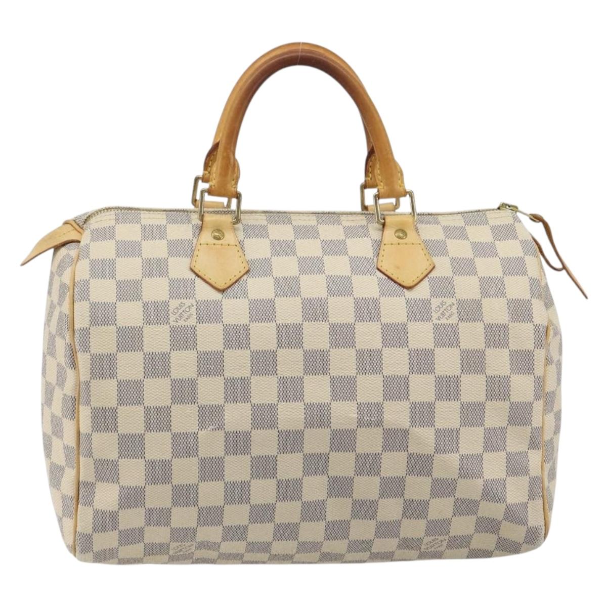 LOUIS VUITTON Damier Azur Speedy 30 Hand Bag N41533 LV Auth mr2674A