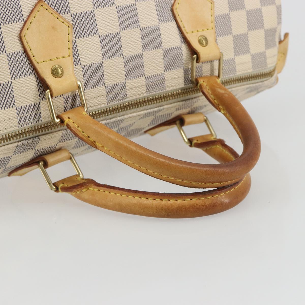 LOUIS VUITTON Damier Azur Speedy 30 Hand Bag N41533 LV Auth mr2674A