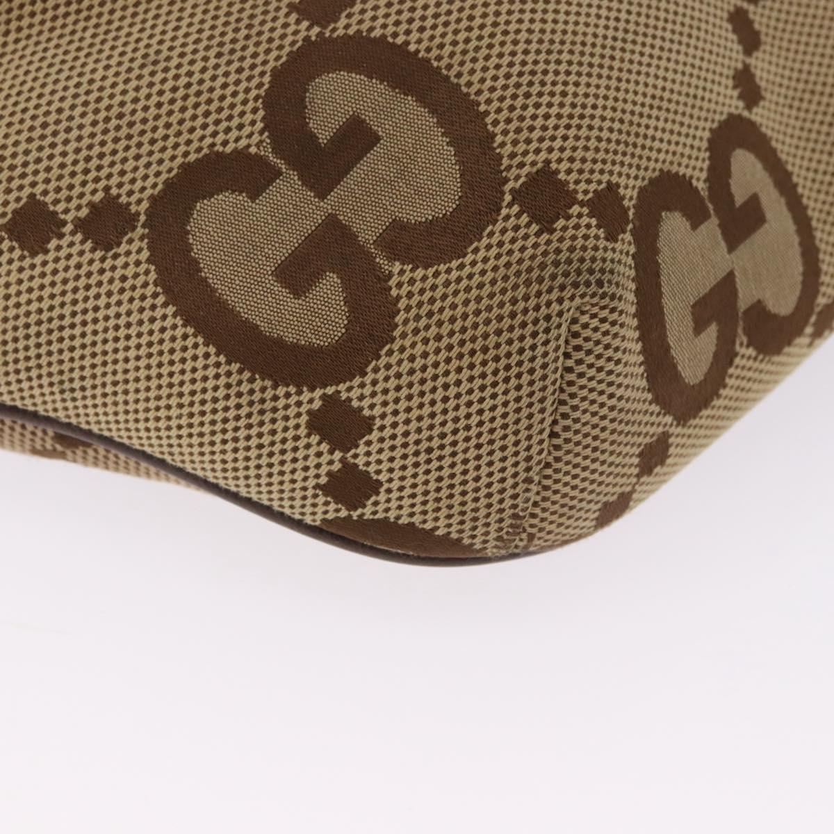 GUCCI GG Canvas Body Bag Beige Gold 696031 Auth mr2675A