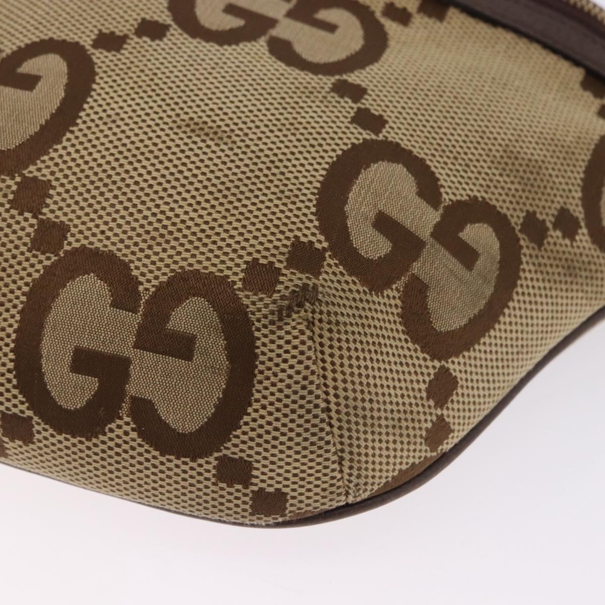 GUCCI GG Canvas Body Bag Beige Gold 696031 Auth mr2675A