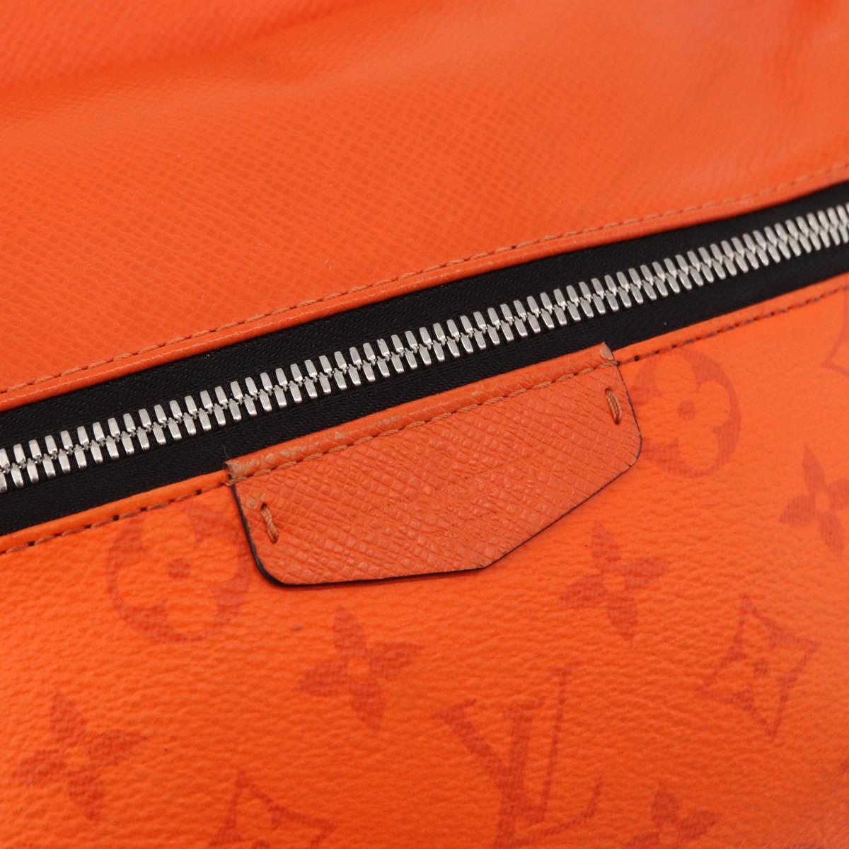 LOUIS VUITTON Tiger Lama Monogram Discovery Backpack Orange M30410 Auth mr2678