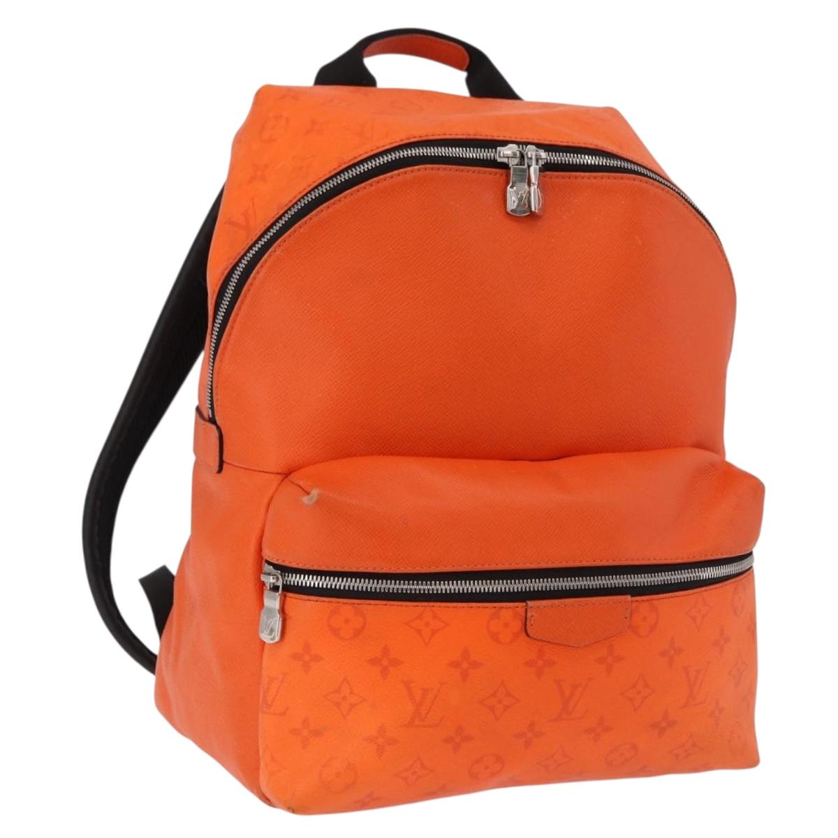 LOUIS VUITTON Tiger Lama Monogram Discovery Backpack Orange M30410 Auth mr2678