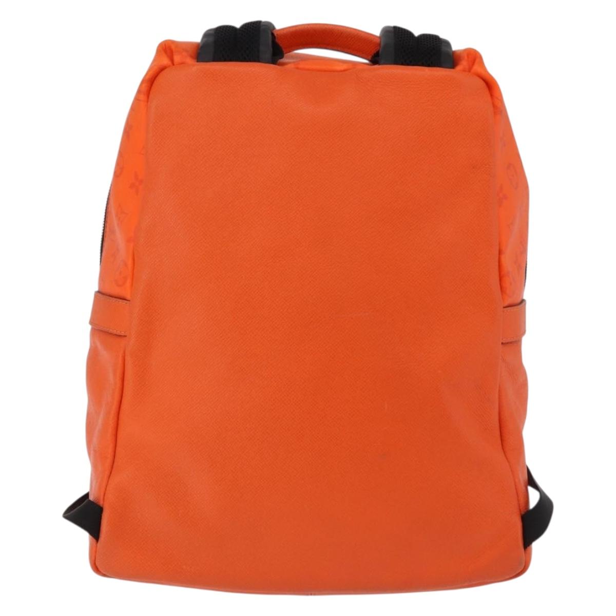 LOUIS VUITTON Tiger Lama Monogram Discovery Backpack Orange M30410 Auth mr2678