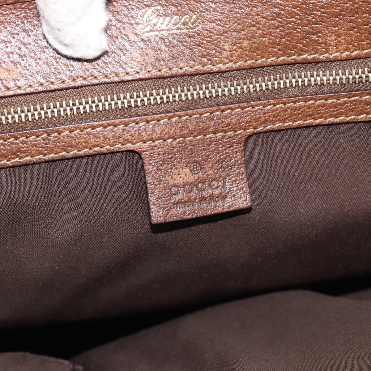 GUCCI GG Canvas Hand Bag Beige Gold 145818 Auth mr2688