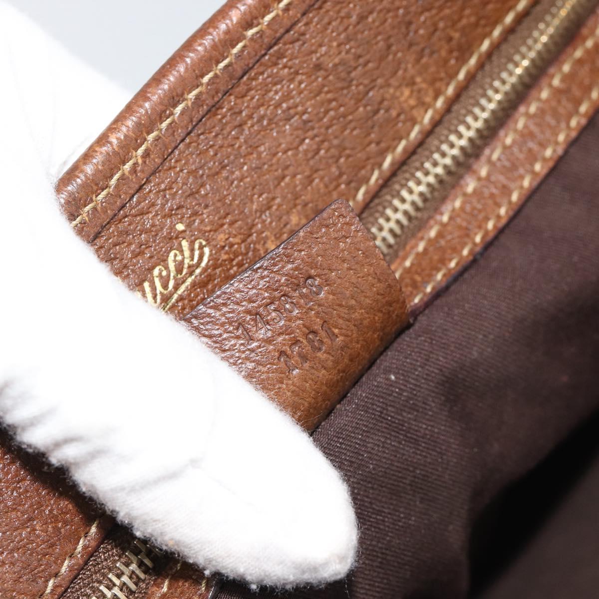GUCCI GG Canvas Hand Bag Beige Gold 145818 Auth mr2688