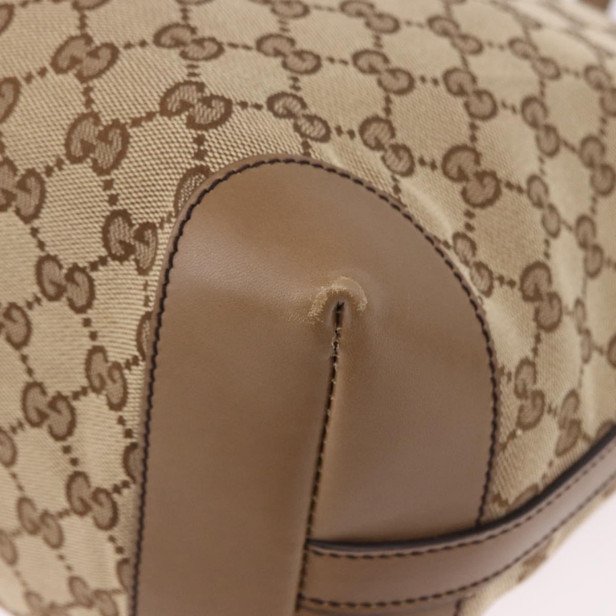 GUCCI GG Canvas Tote Bag Beige Gold 247209 Auth mr2690A