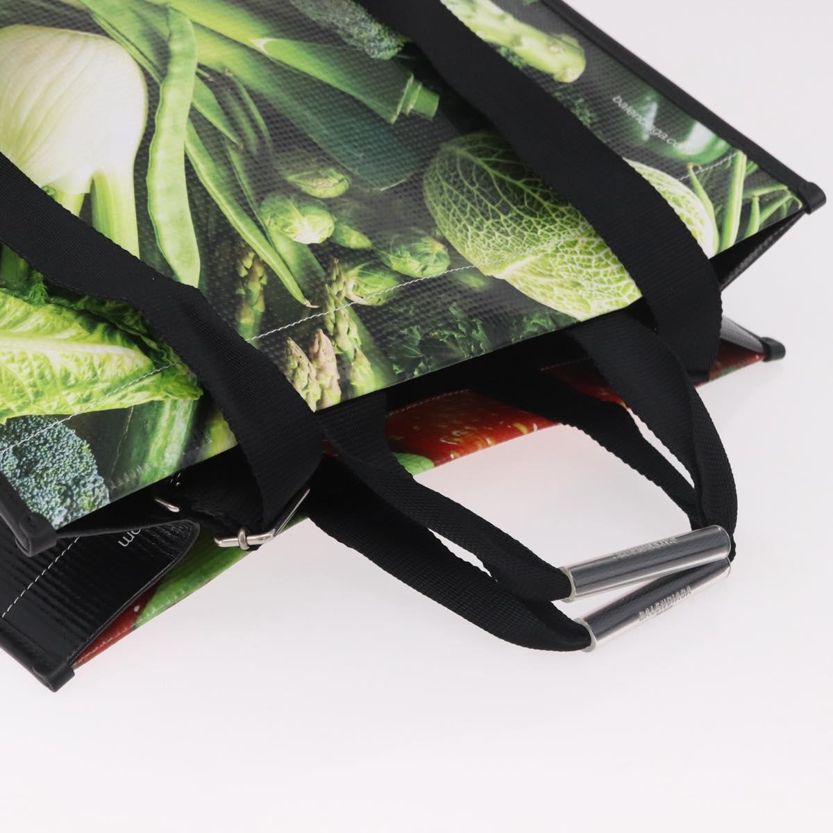 BALENCIAGA Antwerp Tote Bag Leather 2way Green Silver 787982 Auth mr2691V