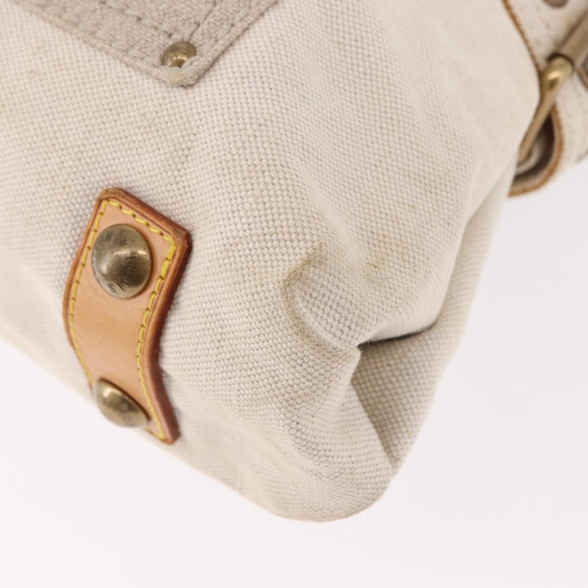 LOUIS VUITTON Cruise line Glove shopper MM Bag Canvas Beige M95114 Auth mr2692A