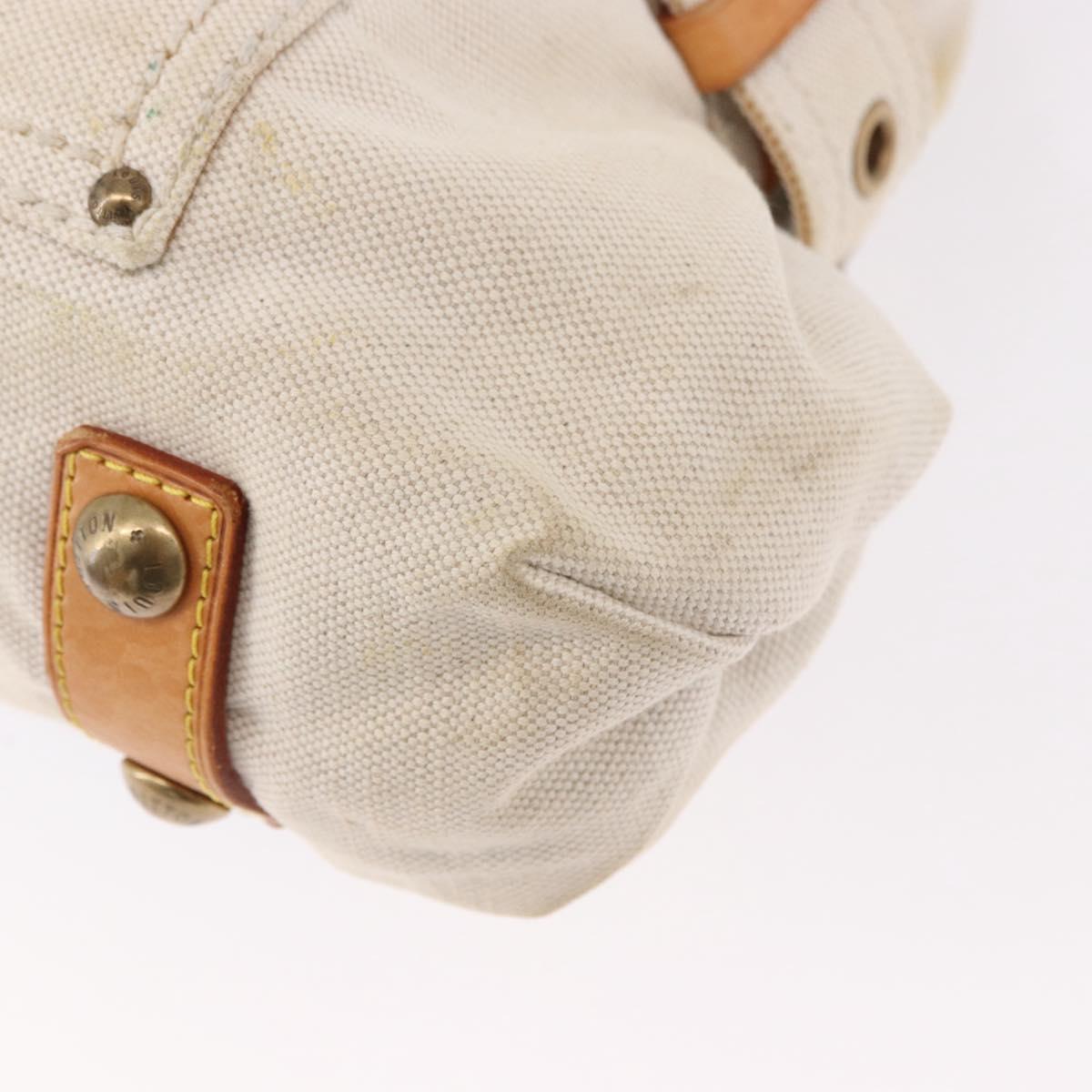 LOUIS VUITTON Cruise line Glove shopper MM Bag Canvas Beige M95114 Auth mr2692A