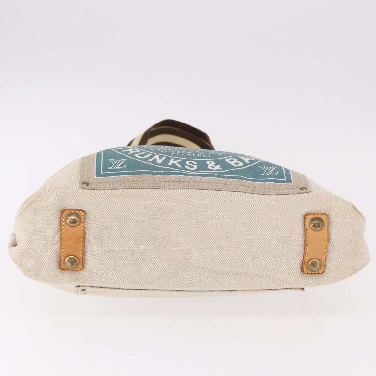 LOUIS VUITTON Cruise line Glove shopper MM Bag Canvas Beige M95114 Auth mr2692A