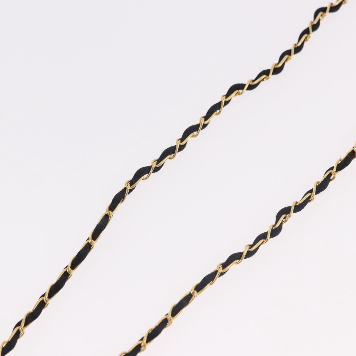 CHANEL Perfume Necklace Metal Gold CC Auth mr2694
