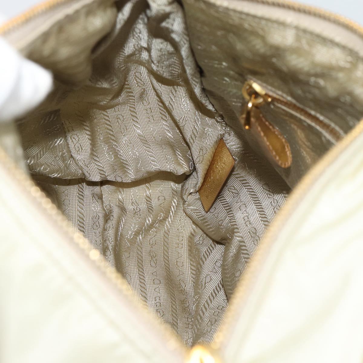 PRADA Shoulder Bag Nylon Gold Auth mr2696